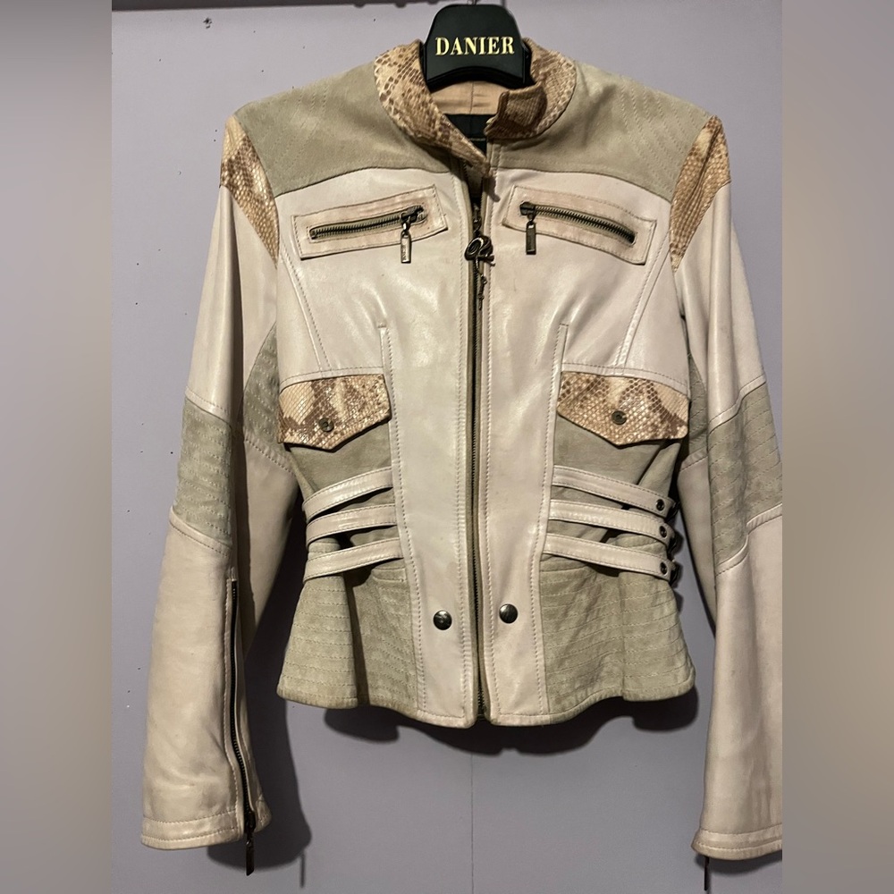 Vintage Just Cavalli Python Skin Leather/Suede Jacket